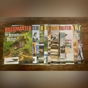 12 Issues Bassmaster Magazine Various Months Mint Bass Fishing Crappie